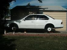 white paint calipers and drums