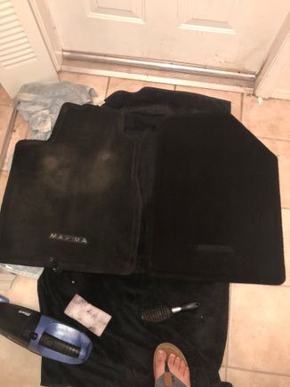 Before and after using fabric dye.