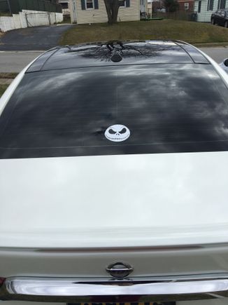 Jack Skellington decal on the back window. ❤️