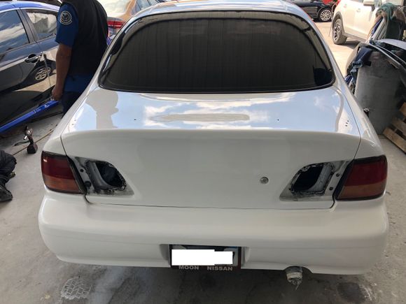 Heres how the back looks. Spoiler isnt installed yet