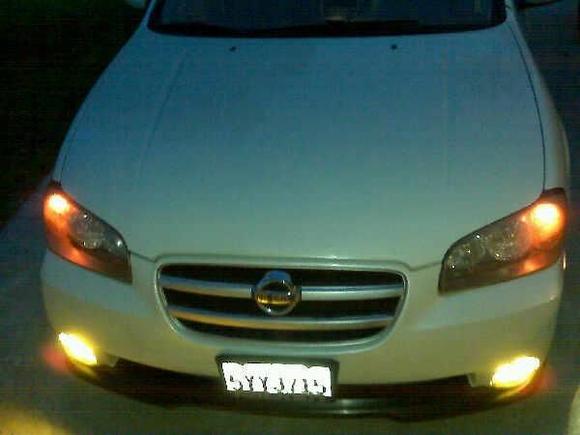 amber 360 Leds on running lights above blinker with my Lexus capsules on my fogs i also sell capsules and do installs