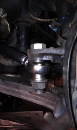 Tie rod end bolted up.