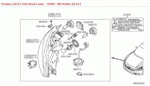 7th Gen Headlight Parts - Pretty sure that the combination light is shared between the Halogen &amp; Xenon setups.