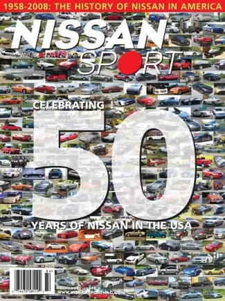 Nissan Sport - Fall 2008 Front Cover
Hard to see it but it's 2nd one down from the 'U' in USA! :)