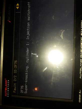 Error code 1 After Test Drive No 1 today