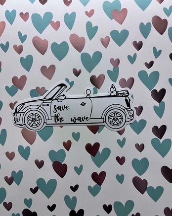 Convertible Save the Wave sticker