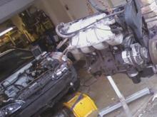 Had to pull the whole engine out just to adjust the timing belt (which was put on completely wrong by previous owner)