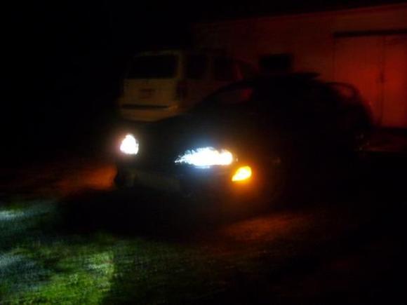 Just a pic showing what the projector lights look like at night.