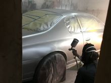 One of my good buddy in south Florida did the spraying for me can’t be liver I paid $45 dollars a quart for the paint but I’m telling you it later down smooth. Masking everything was bitter sweet, another tedious adventure. It surprised the hell out of me.