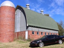 this is an Old Dairy Barn and Silo