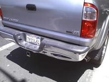 The truck I hit...see literally a dent in the bumper...and He has soft tissue damage...Hmmm.