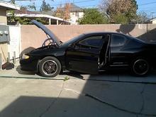 working on her