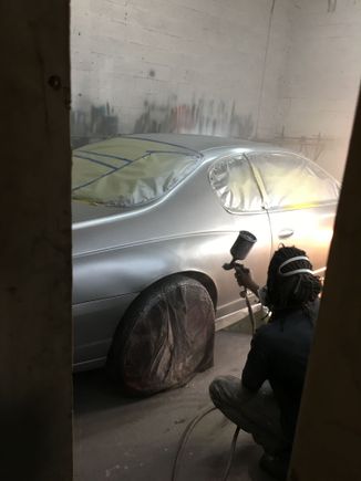 One of my good buddy in south Florida did the spraying for me can’t be liver I paid $45 dollars a quart for the paint but I’m telling you it later down smooth. Masking everything was bitter sweet, another tedious adventure. It surprised the hell out of me.