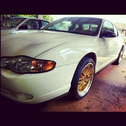 The whip with the new rims and tires.