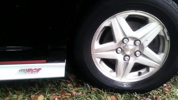 RCR emblem and diamond cut wheels