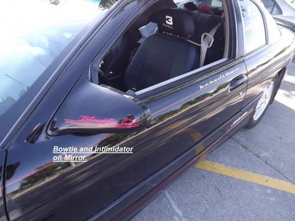 Intimidator and bowtie on the Mirrors