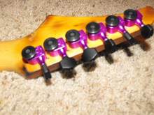 Custom Sperzel trem lock Tuners. I love em pink and black.