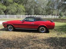 1972 Ford Mustang Conv. 351cj4v, 4sp, tracklock, deluxe int, a/c, ram-air, mach1 tuned susp. on of 201 special ordered in 72