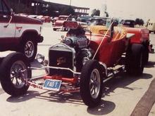 23 ford -T   BBchev 671 blower turbo400 auto.  I built in 70"s..owned 30yrs.