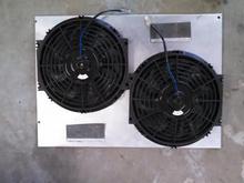 Shroud and 2 10" electric fans