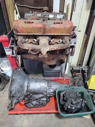 Engine, transmission, ac compressor