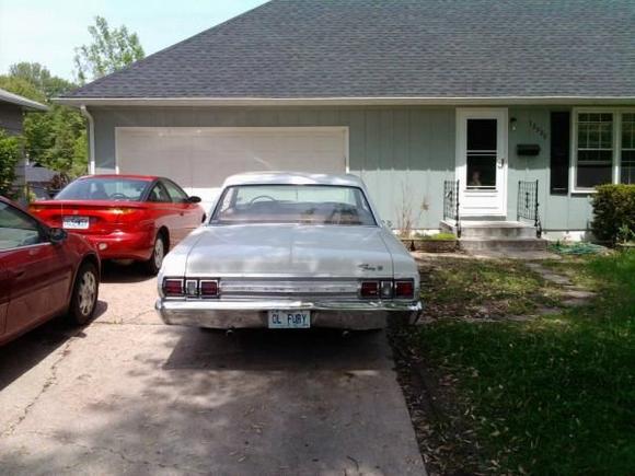 The back end. Needs bumpers on front and back, they are proving to be a difficult find.