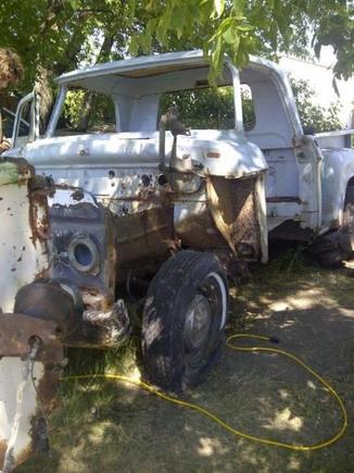 Disassembling the original truck from the cab forward
