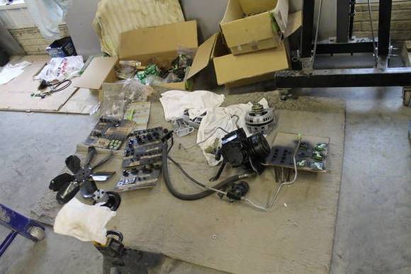 Fan and AC ready for installation