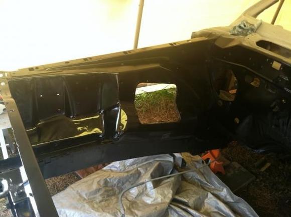 October 2011 Engine compartment primed and painted