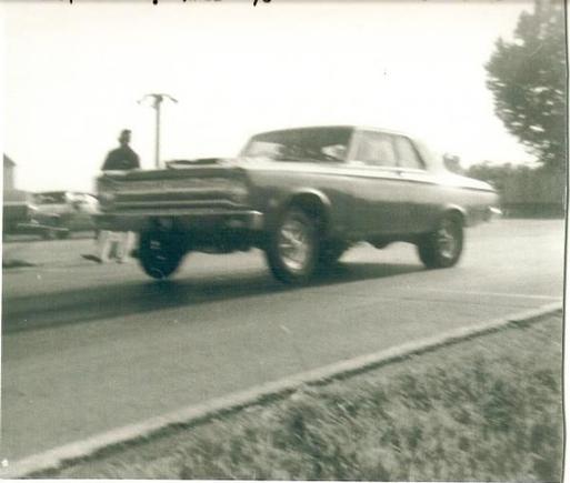 my street driven 64 max at the strip on weekends. has 65
front,64 damaged.those were the days..many of you re-
member I am sure!!!  7.08 in 1/8     11's in 1/4