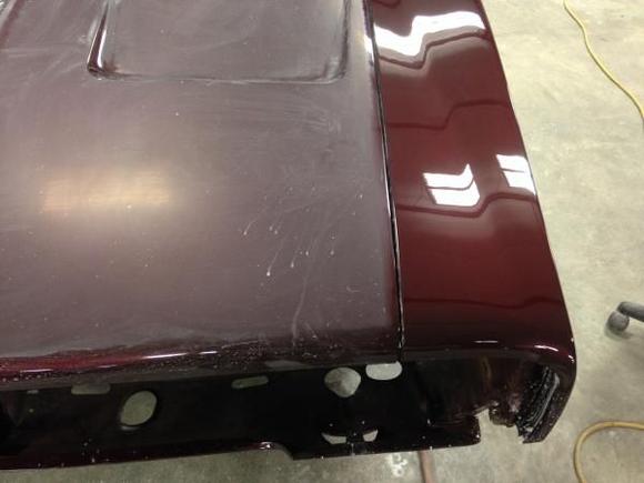 001 (3) New paint.  Mopar , Wildberry pearl.  Pretty close to original burgundy.