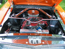 1965 Mustang fastback engine compartment