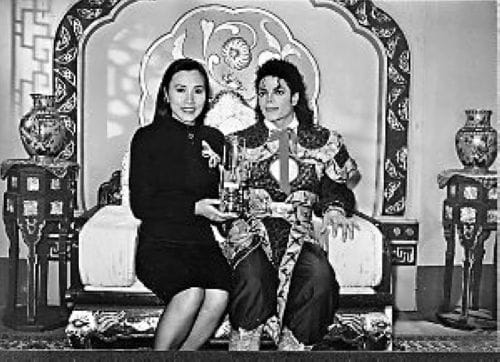 Michael Jackson with HongKong actress Wang Mingquan