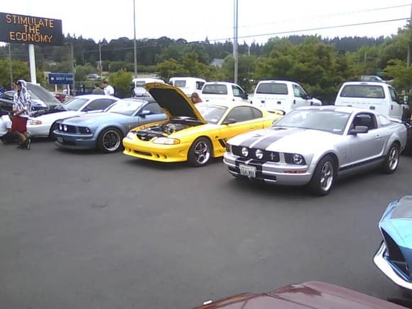 M ustang rally, Tigard Oregon. They said 'legal speeds', but what happens if you make a wrong turn, uh huh; make up some time'. Way fun.