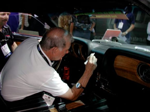 1969 Boss 302 Mustang was also autographed by Parnelli Jones on the interior as shown at the SEMA Show.