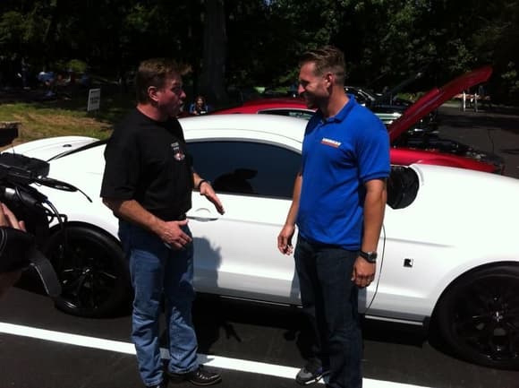 chip Foose stopped by to check out the wheels on my pony! At AM show. What a great guy he is!