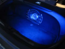 Hatch lighting converted to blue LED