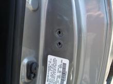 Door latch was moved up.