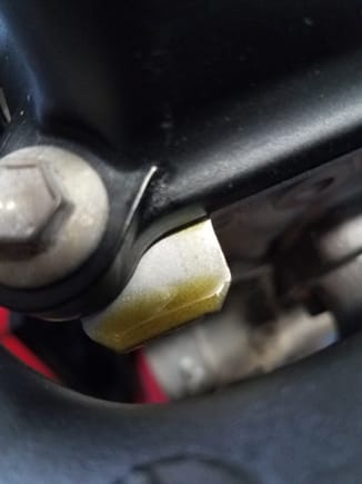 Idk how visible it is in the pic, but there is a little trail of oil making it look like it came from the valve covers.