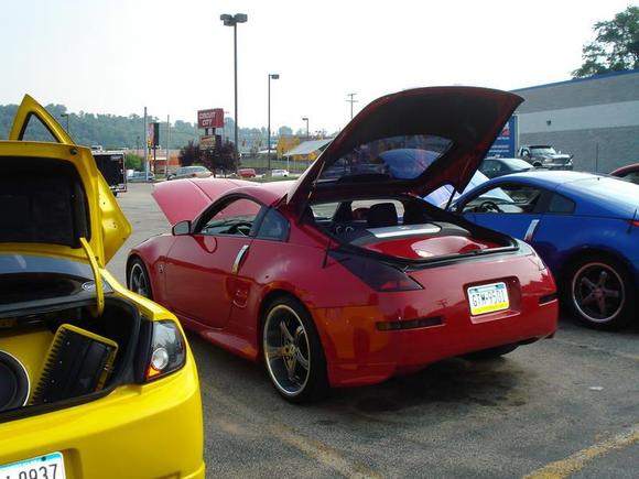 a$$ shot with tinted rear lights an the system i made in both mine an my buddys srt4