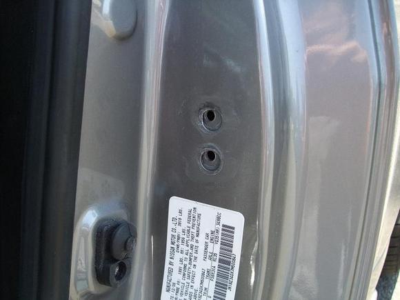 Door latch was moved up.