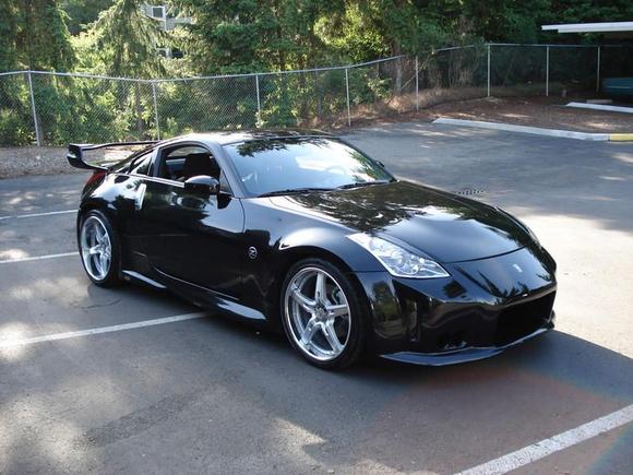 Nice side shot of car after getting rid of stock wheels.