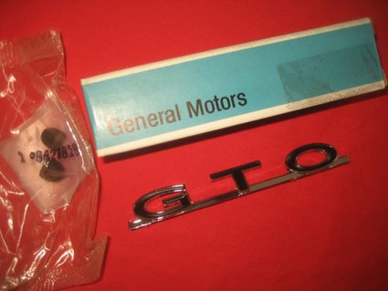 NOS 1964-1969 Pontiac GTO trunk lid emblem. P/n 87