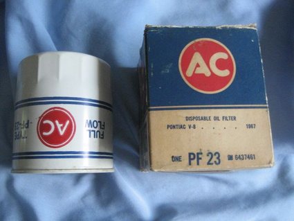 NOS 1967 Pontiac GTO  White Oil Filter