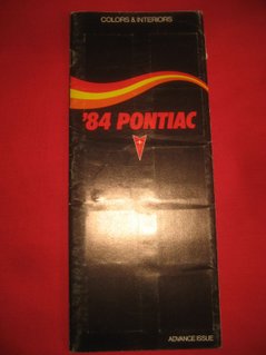 1984 Pontiac Colors and Interiors brochure