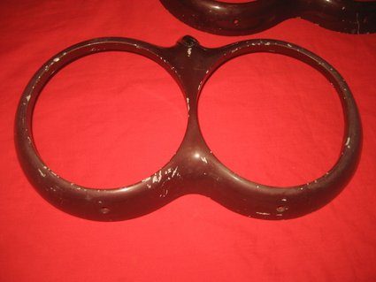 1961-1962 Corvette pair of used headlight bezels.