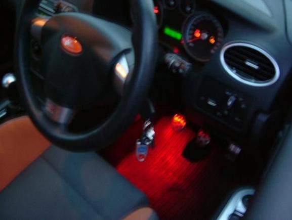 red led footwell lights and red submarine lighting