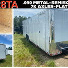 8.5X28TA White Enclosed Trailer WITH Upgrades