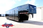 40' Black Blackout Gooseneck Race Trailer @ Wacobill.com 