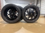 22" Fuel D741 Runner Dually Wheels 33" AT Tires 8x  for sale $3,500 